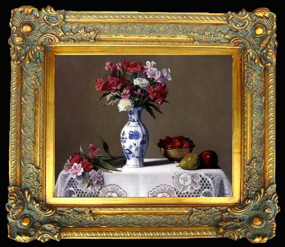 framed  unknow artist Still life floral, all kinds of reality flowers oil painting 81, Ta012-2